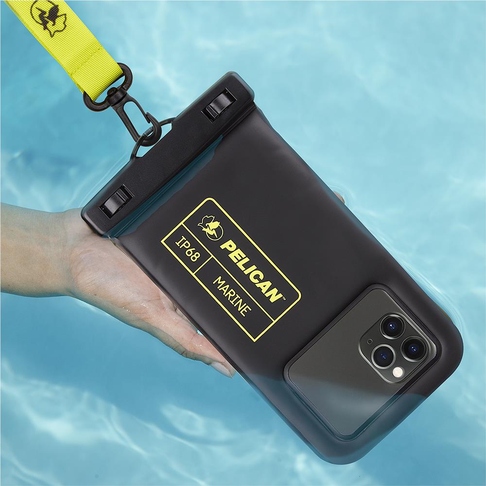 Pelican Marine Universal Floating Phone Pouch (Black/Neon Green)