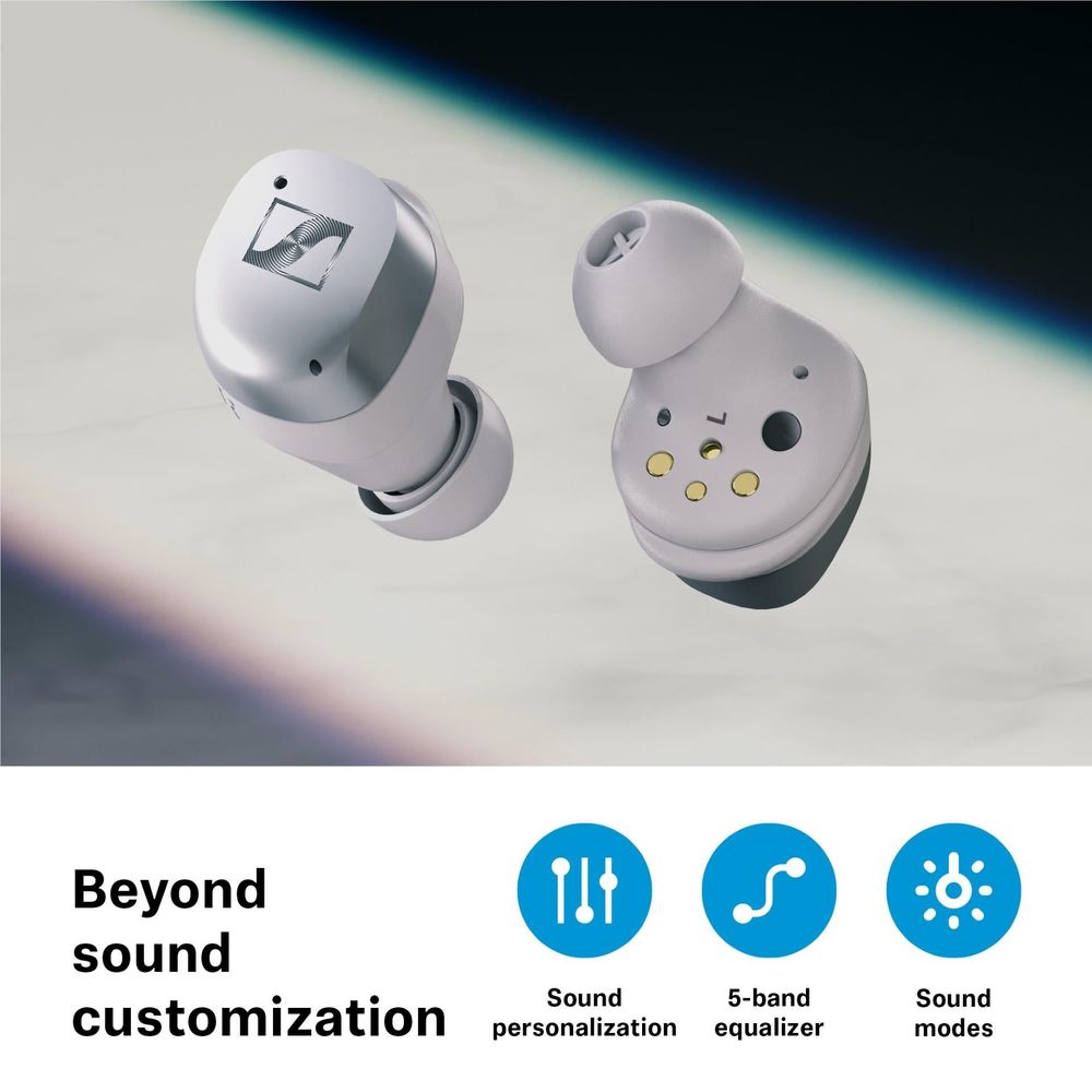 Sennheiser Momentum True Wireless 4 In-Ear Headphones (White Silver)