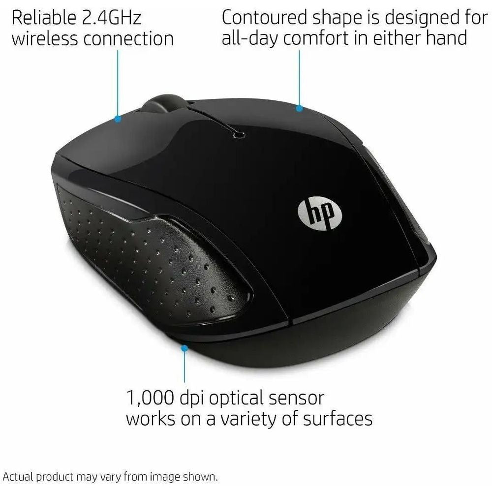 HP 200 Black Wireless Mouse (Black)