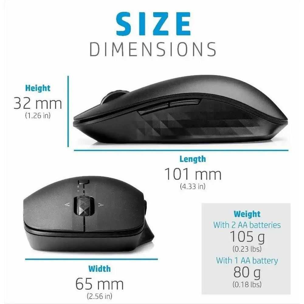 HP 6SP25AA Bluetooth Travel Mouse