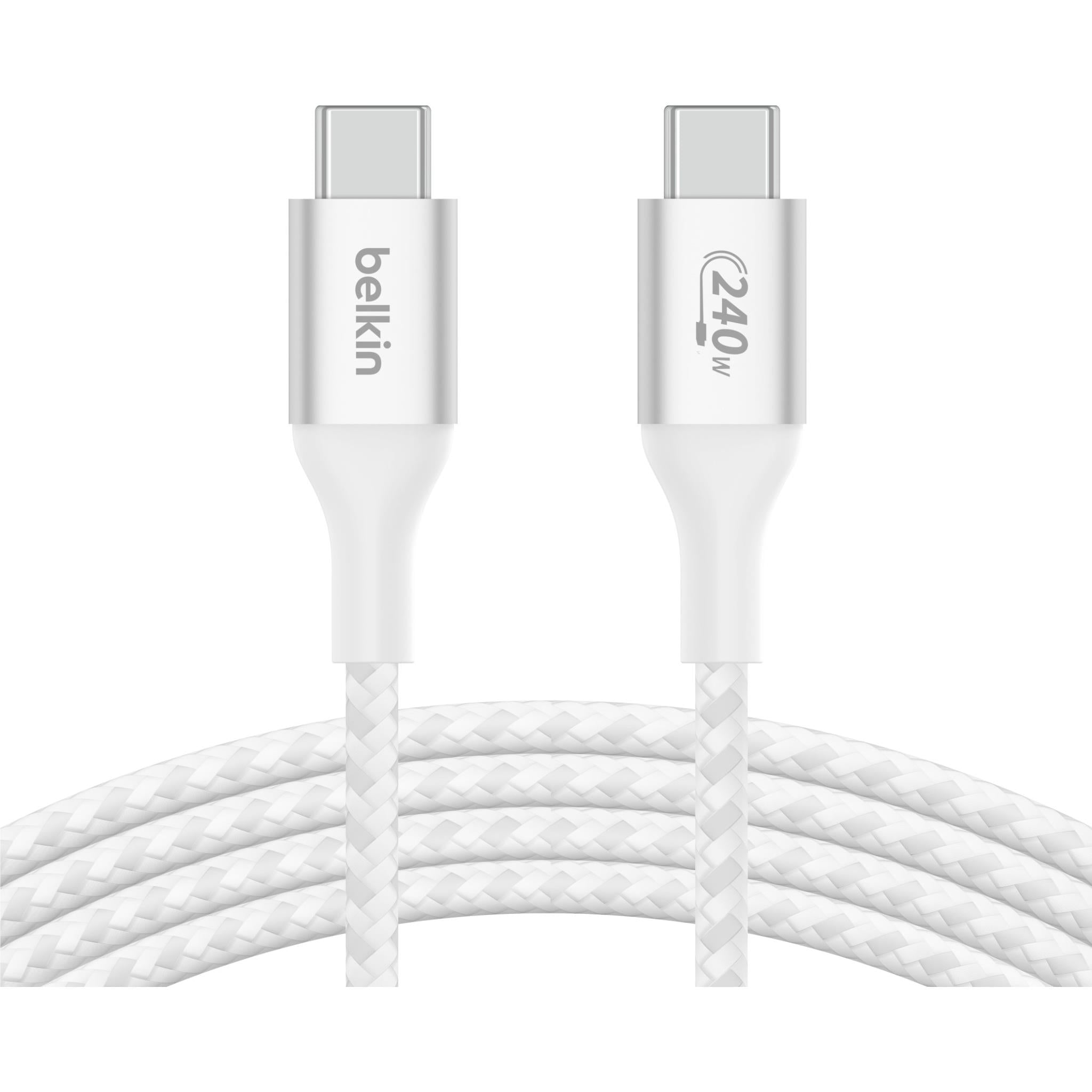 Belkin BoostCharge 240W Braided USB-C Cable (1m) [White]
