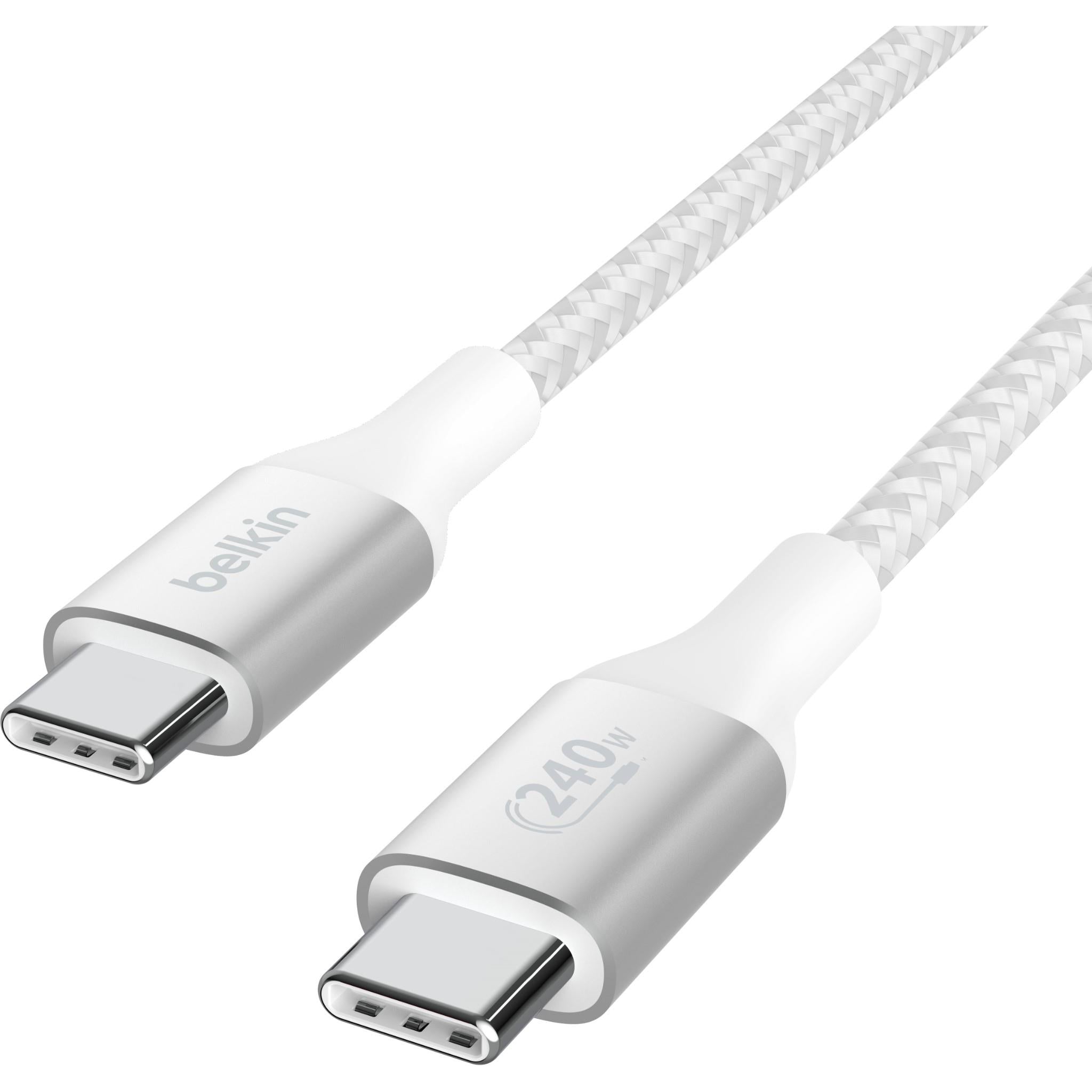 Belkin BoostCharge 240W Braided USB-C Cable (1m) [White]