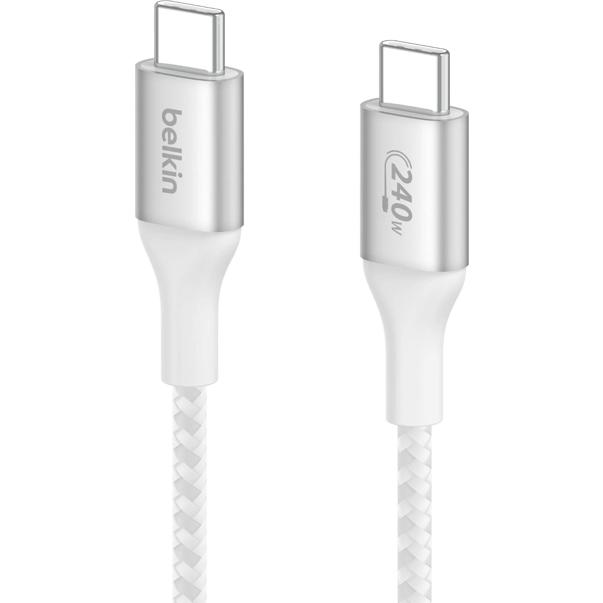 Belkin BoostCharge 240W Braided USB-C Cable (1m) [White]
