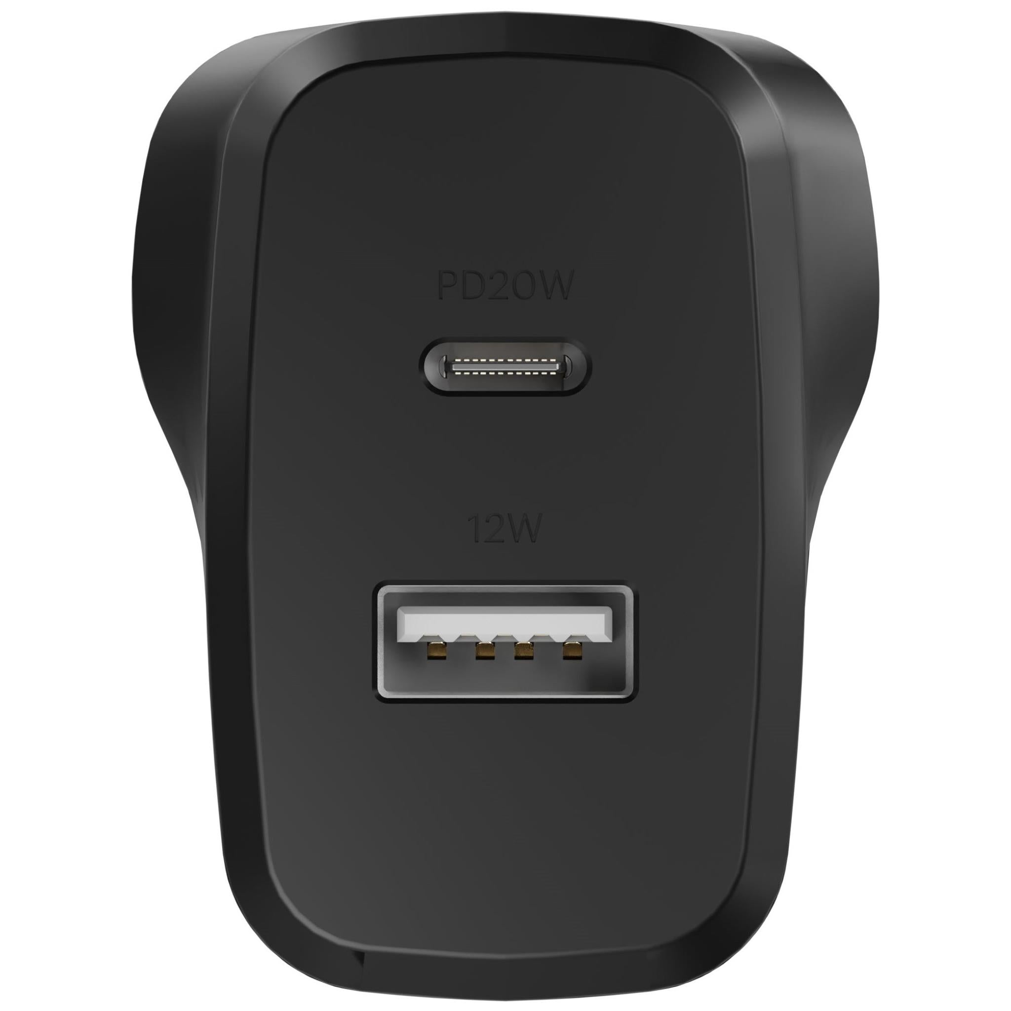 Cygnett Powerplus 32W PD Dual Port Wall Charger (Black)