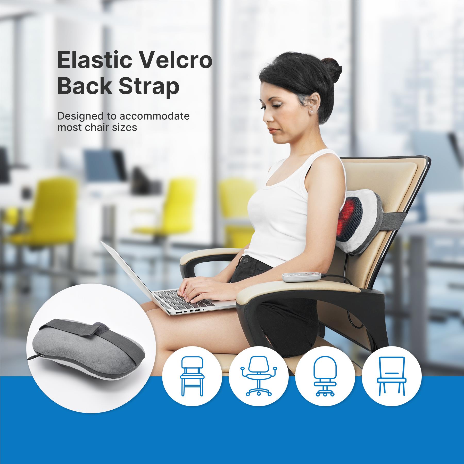 RENPHO Heated Massage Pillow with Remote Control