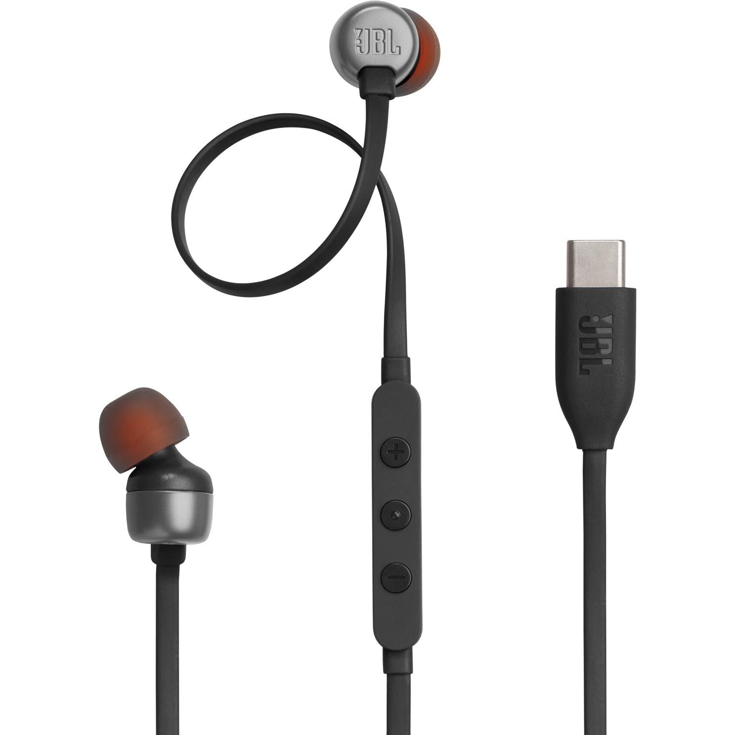 JBL Tune 310C USB-C Wired In-ear Headphones (Black)