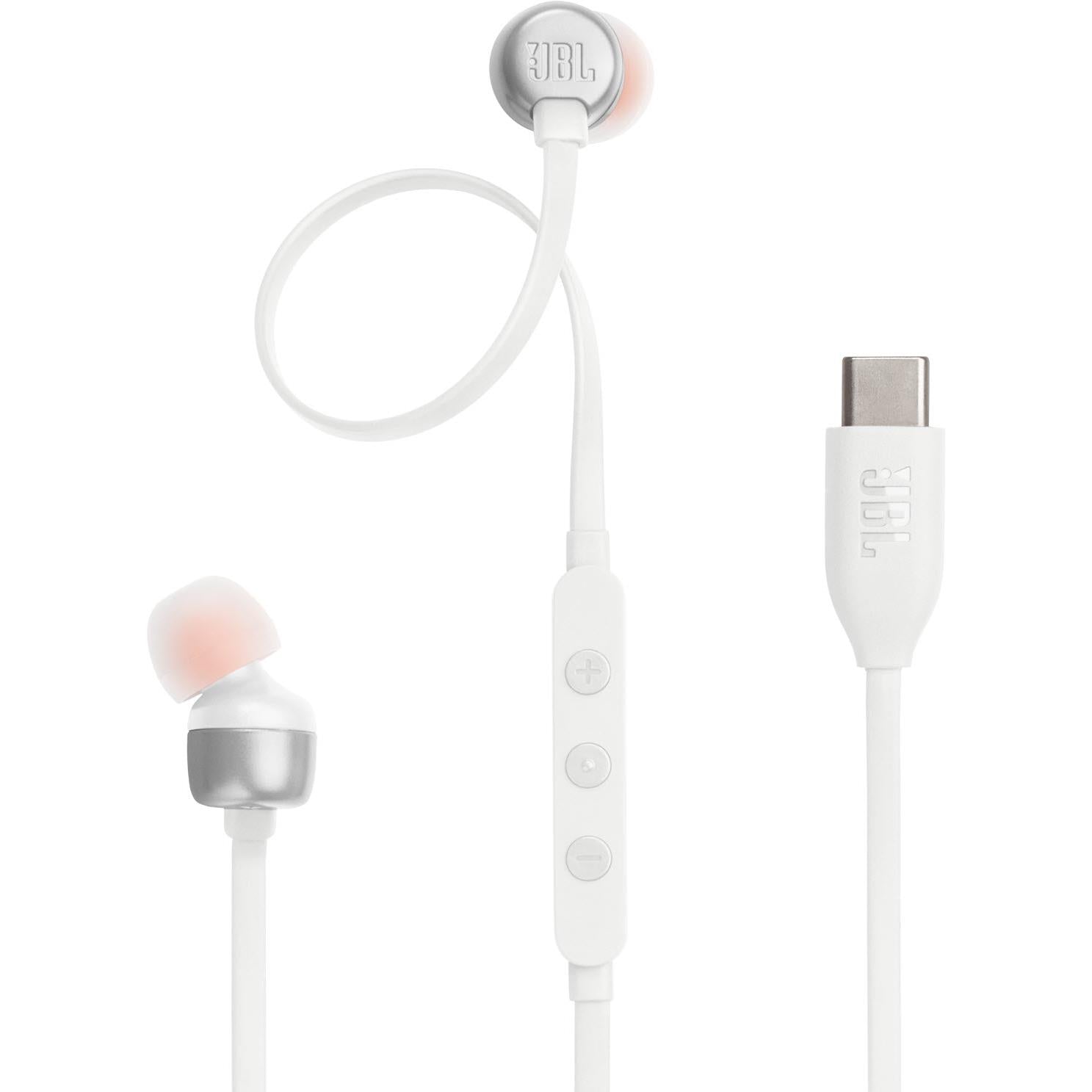 JBL Tune 310C USB-C Wired In-ear Headphones (White)