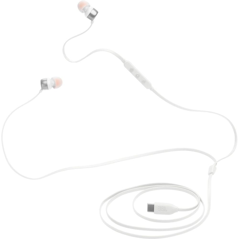 JBL Tune 310C USB-C Wired In-ear Headphones (White)