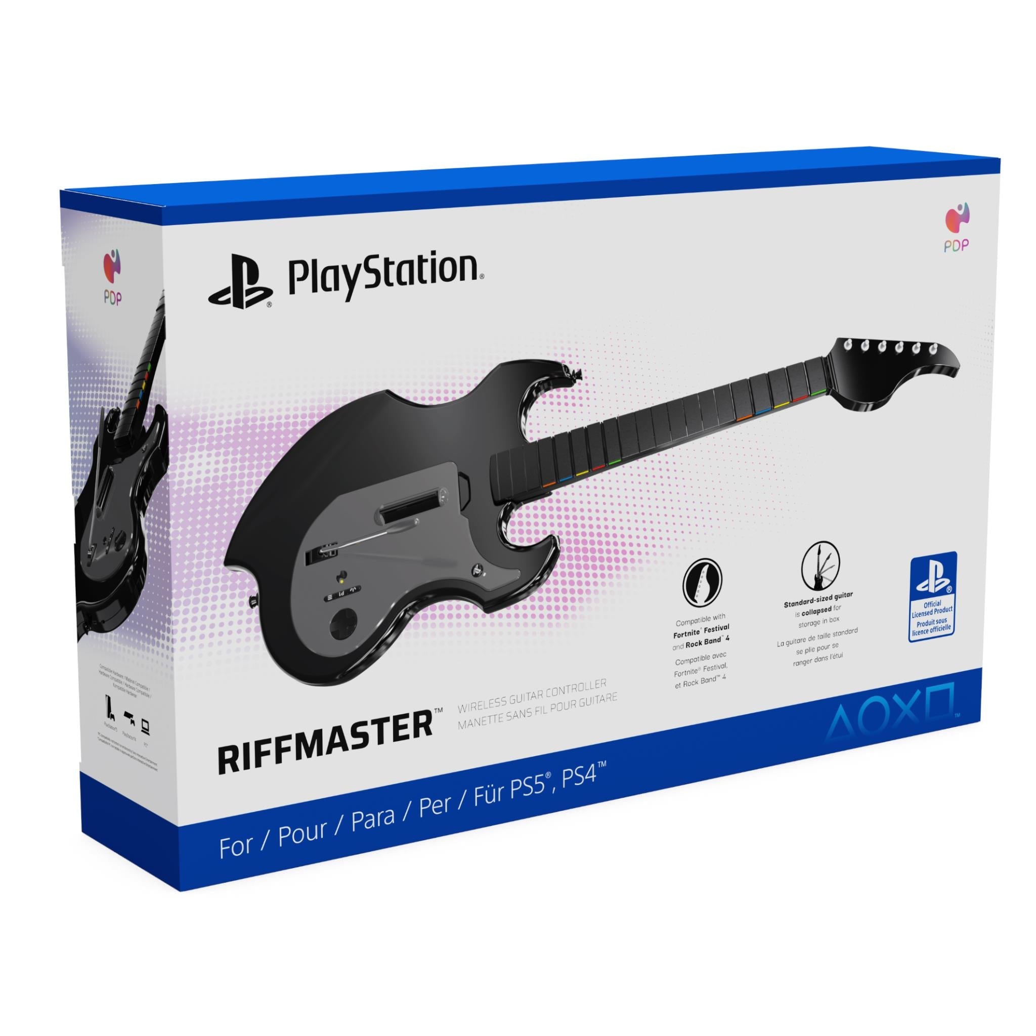 PDP Riffmaster wireless guitar controller for PlayStation in black - Electronic Gaming Accessories at Tech Supply Shed NZ