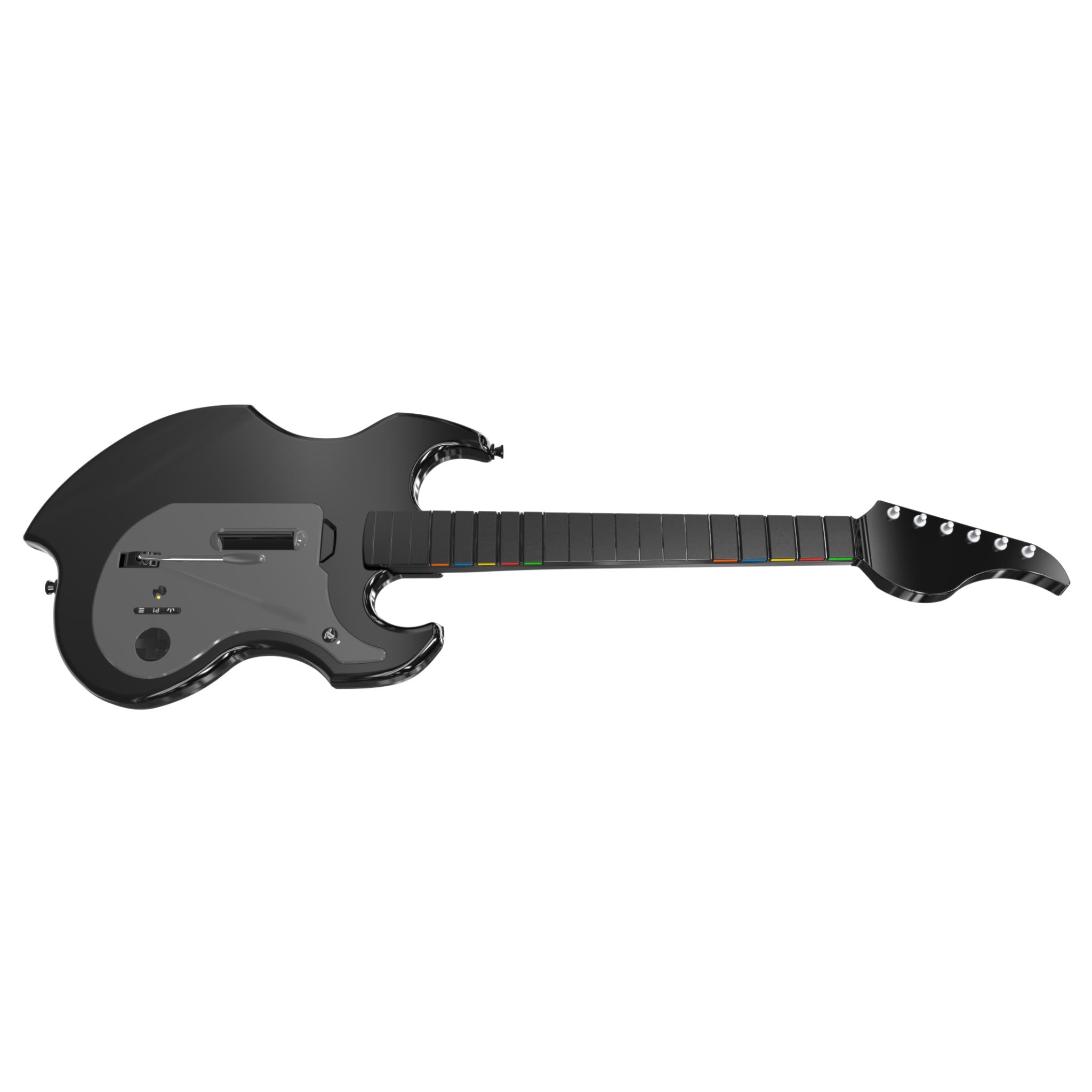 PDP Riffmaster wireless guitar controller for PlayStation in black, image 3 - Electronic Gaming Accessories at Tech Supply Shed NZ