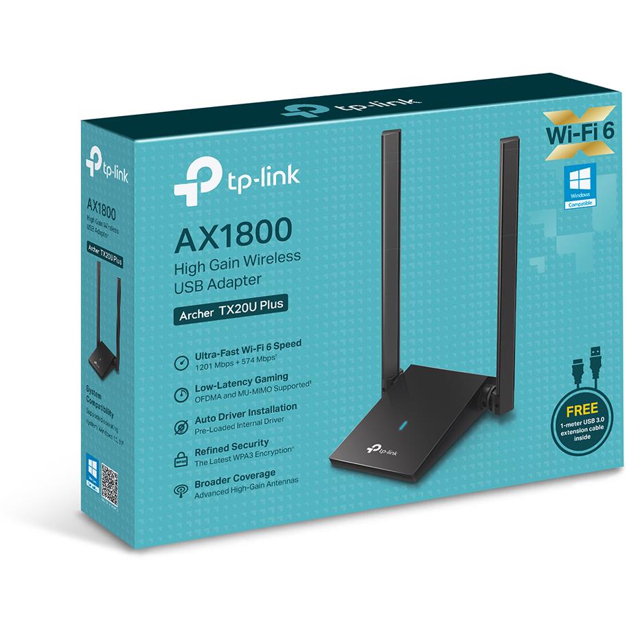 TP Link Archer TX20U Plus AX1800 Wireless USB Adapter