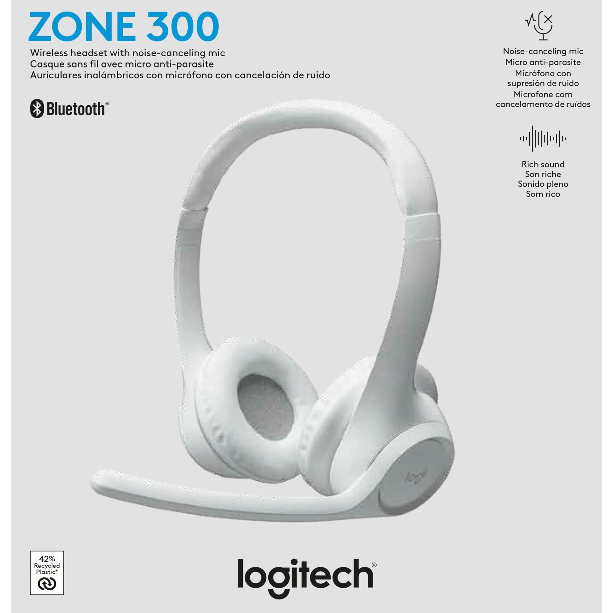 Logitech Zone 300 Wireless Headset (Off White)
