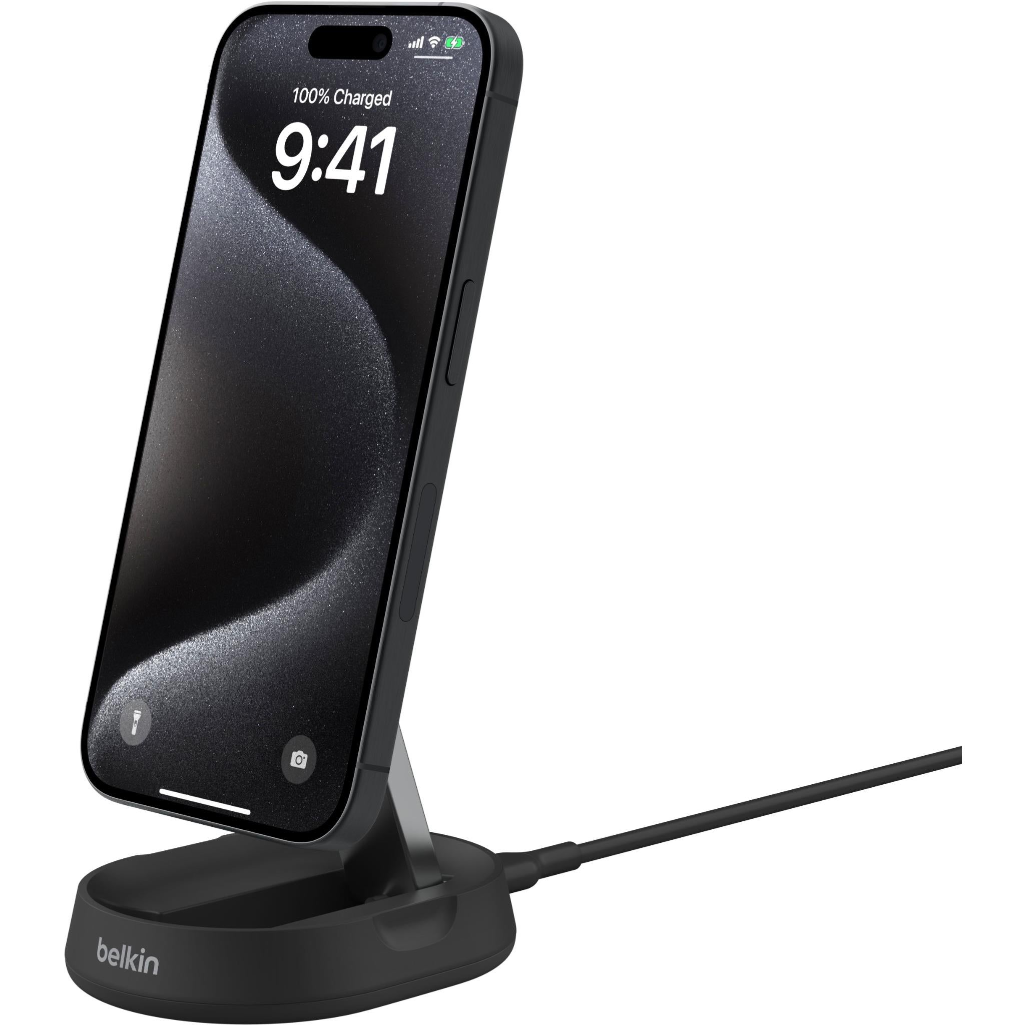 Belkin BoostCharge Pro Convertible Magnetic Qi2 Charging Stand (Black)