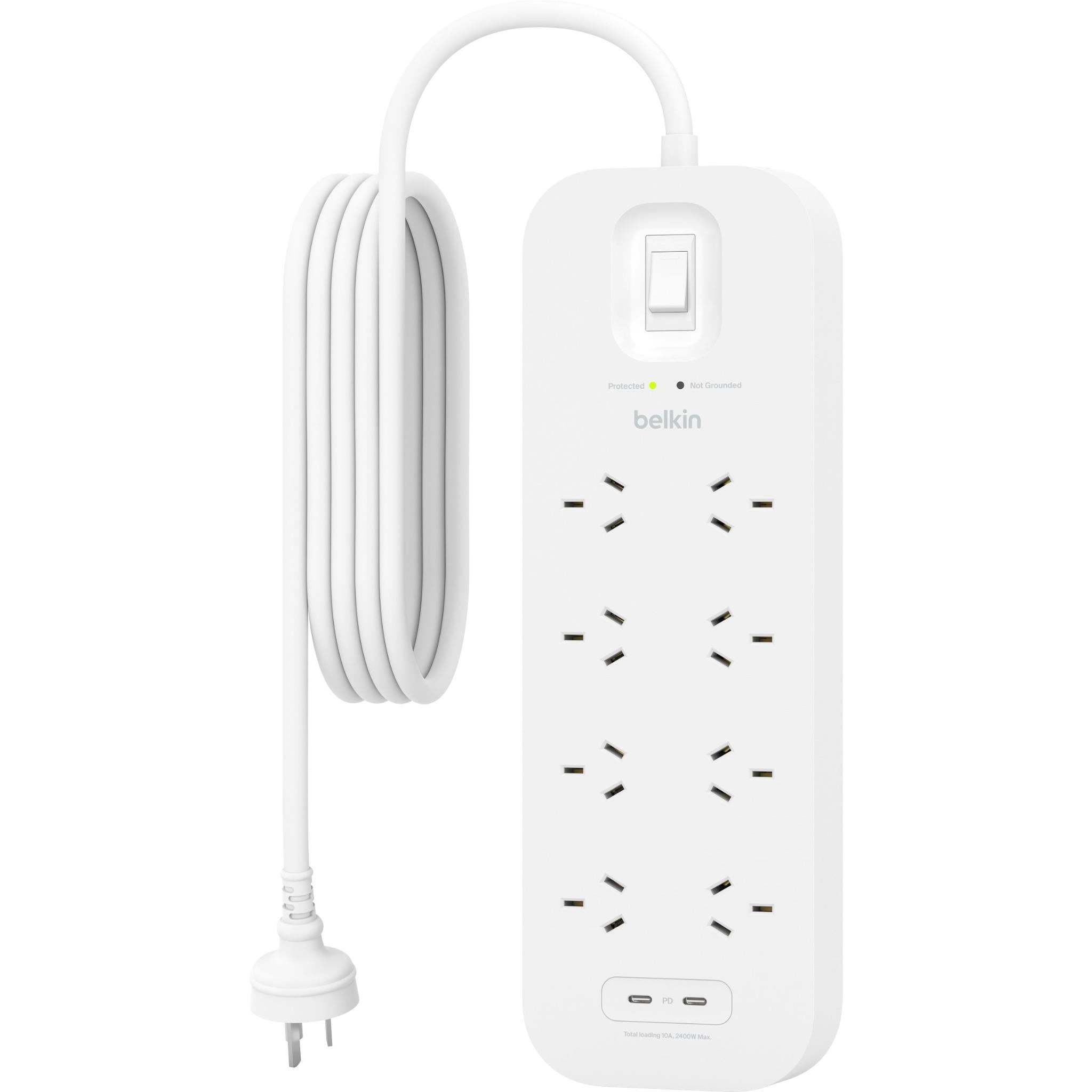 Belkin Connect Surge Protector with Dual USB-C 30W (8-outlet)
