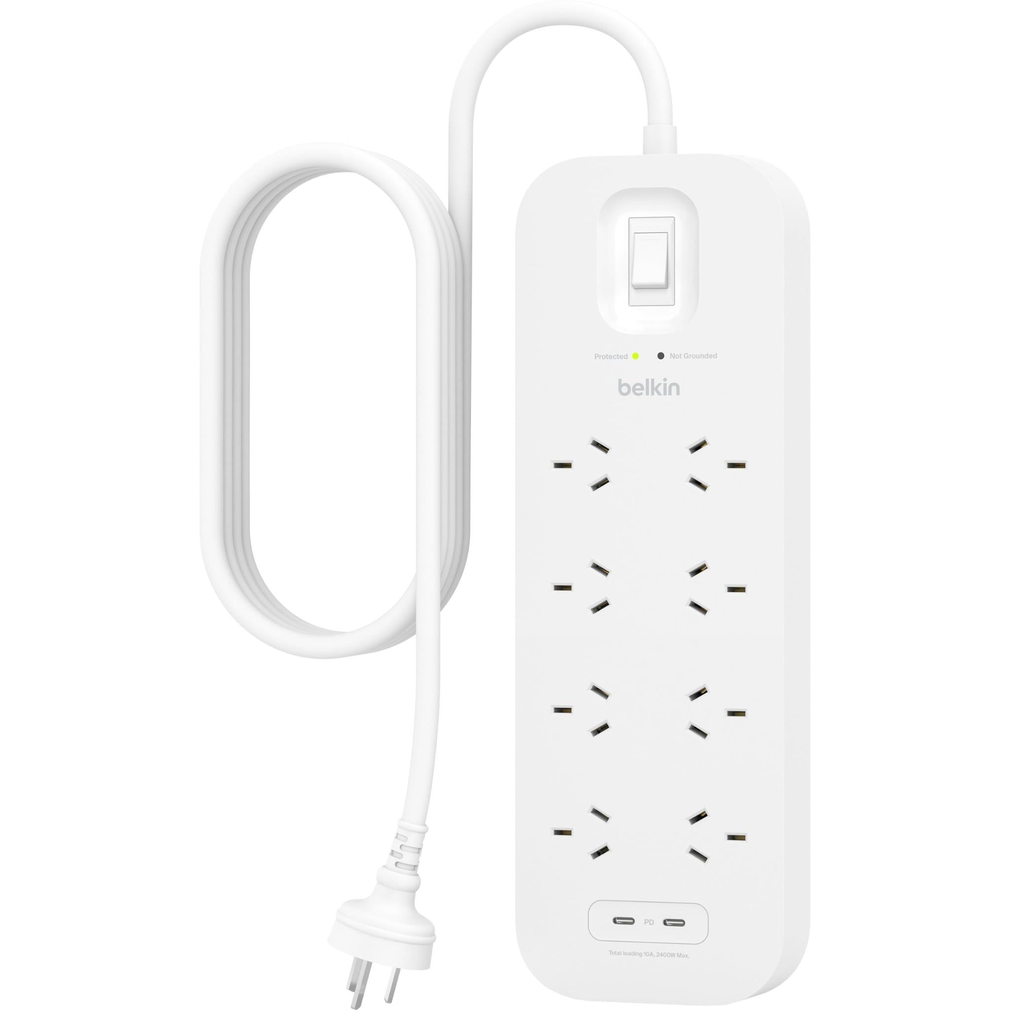 Belkin Connect Surge Protector with Dual USB-C 30W (8-outlet)