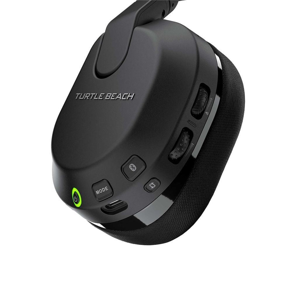 Black Turtle Beach wireless gaming headset earcup with MODE and power controls