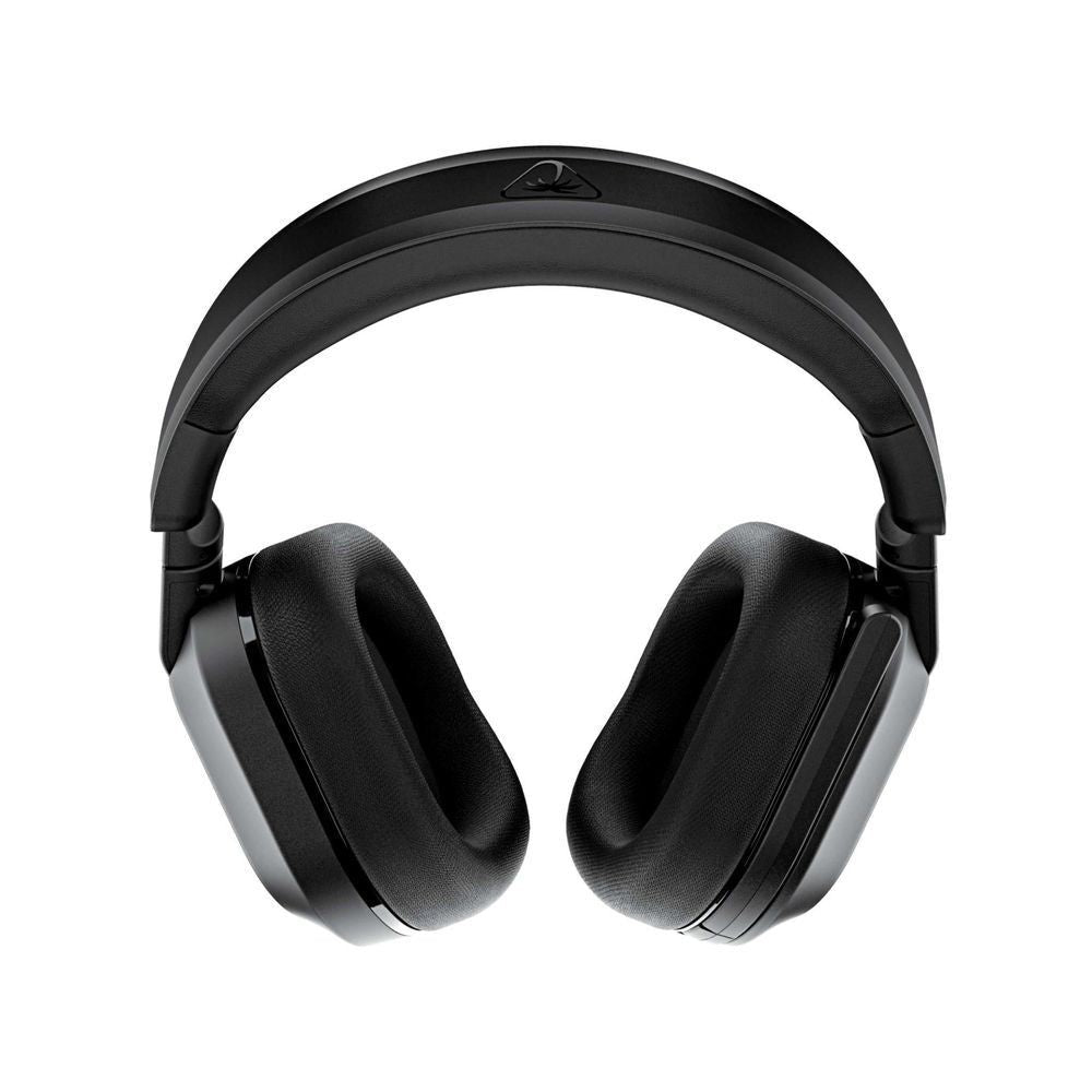 Black over-ear wireless gaming headset with foam pads and headband
