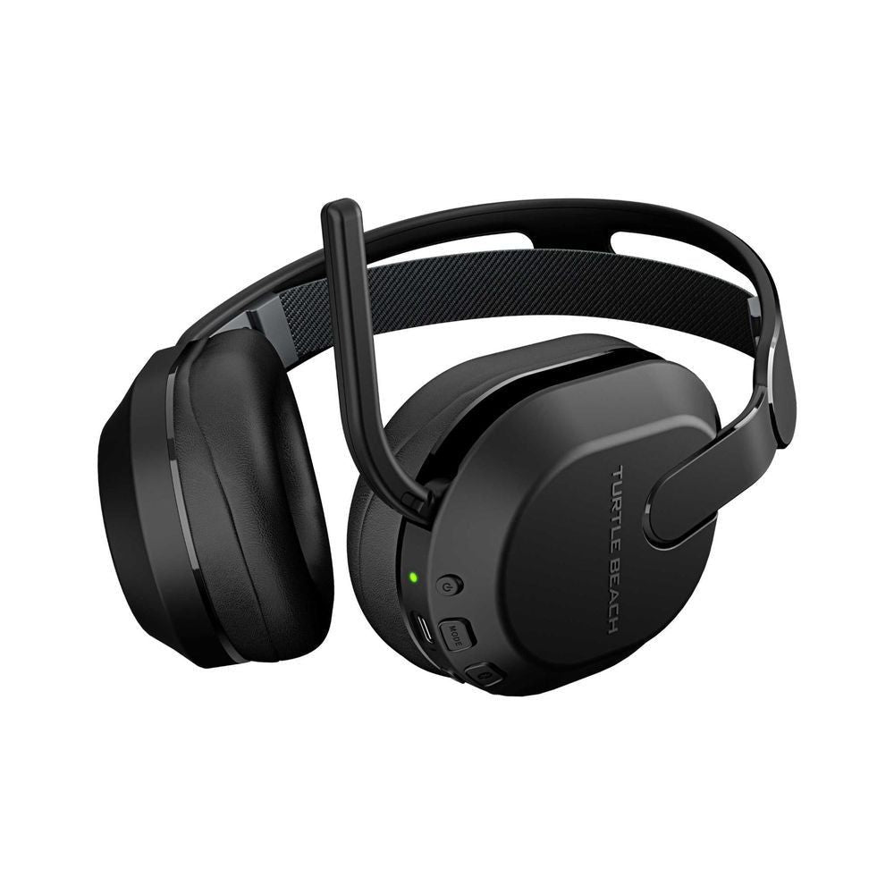 Turtle Beach Stealth 500 over-ear wireless gaming headset, black, angled side view.