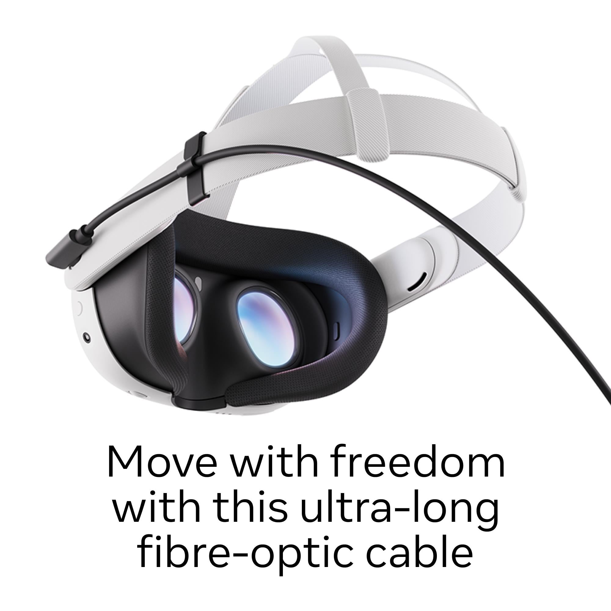 Meta Quest Link Cable 5m fibre optic USB-C cable in white, image 3 - Electronic Gaming Accessories at Tech Supply Shed NZ