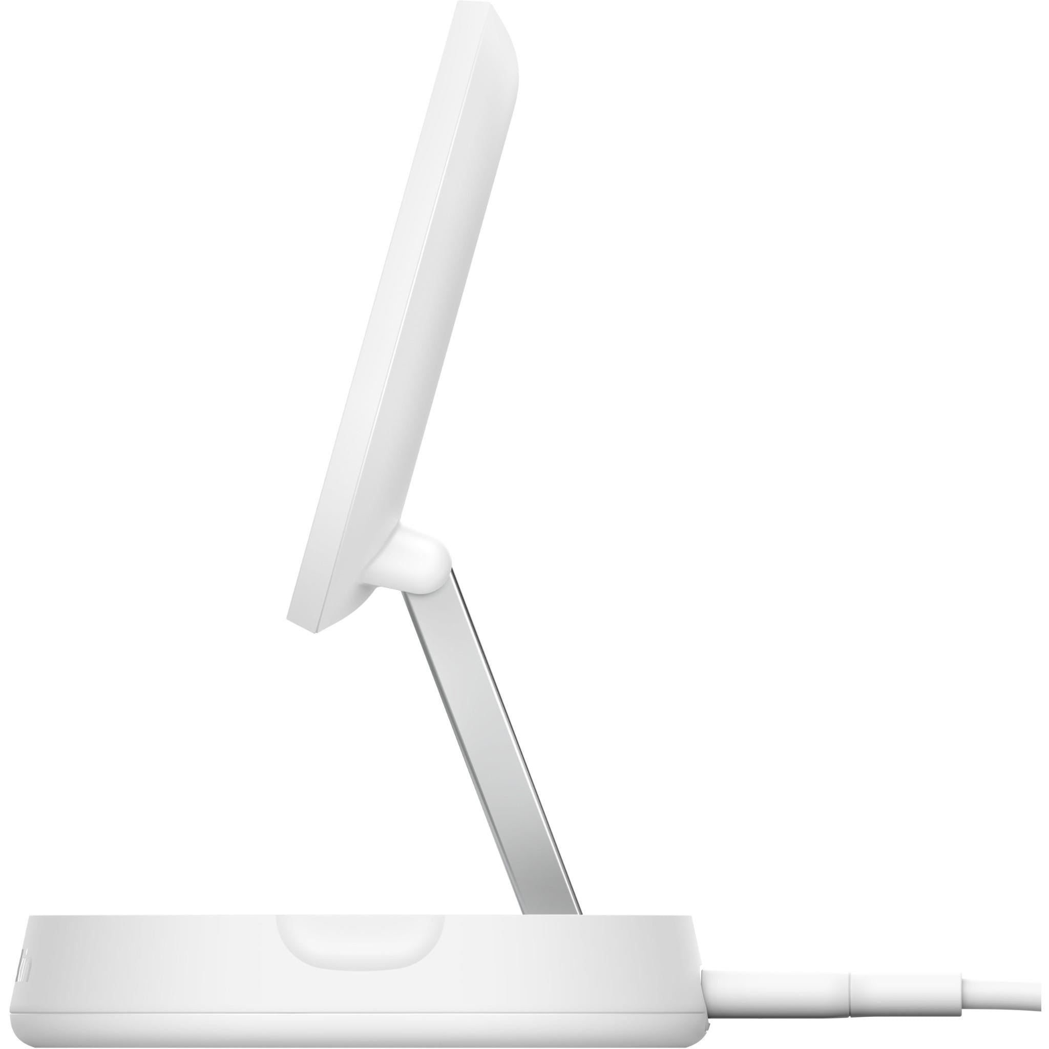 Belkin BoostCharge Pro Convertible Magnetic Qi2 Charging Stand (White)