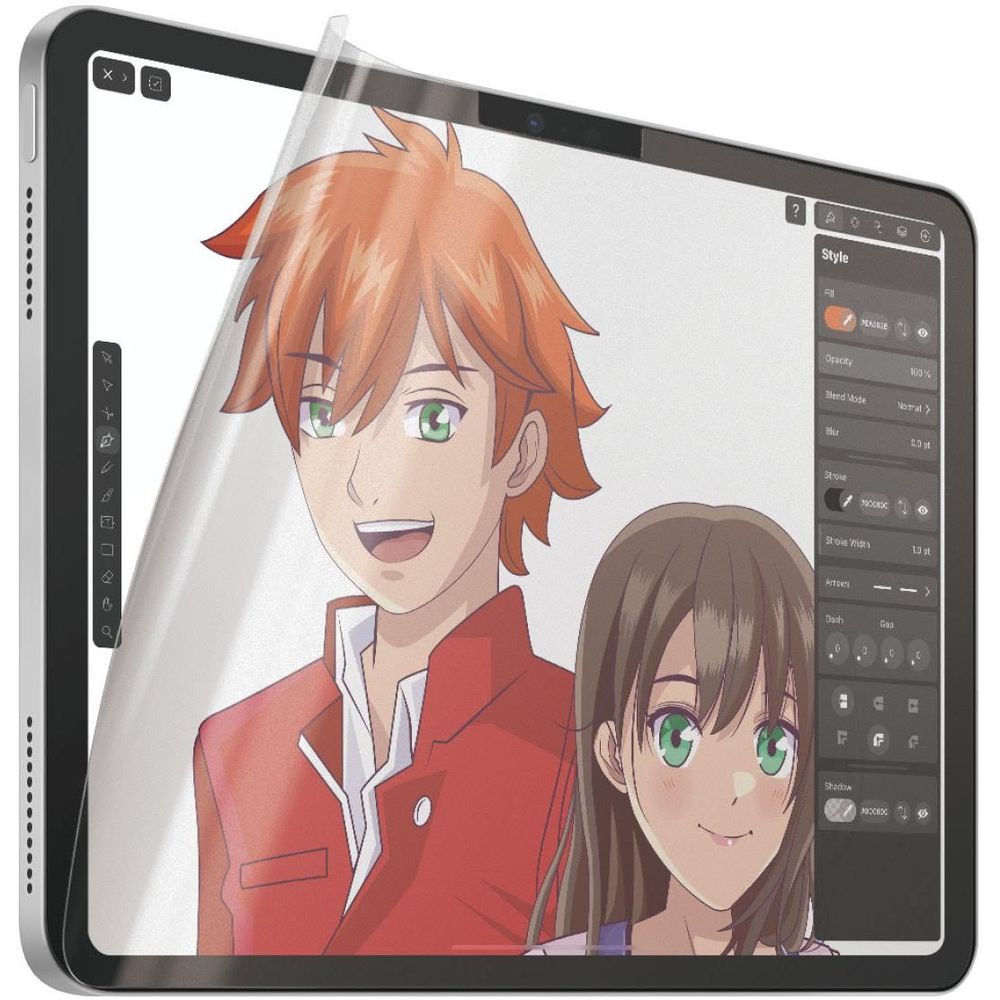 PanzerGlass graphic paper screen protector film with anime characters for iPad