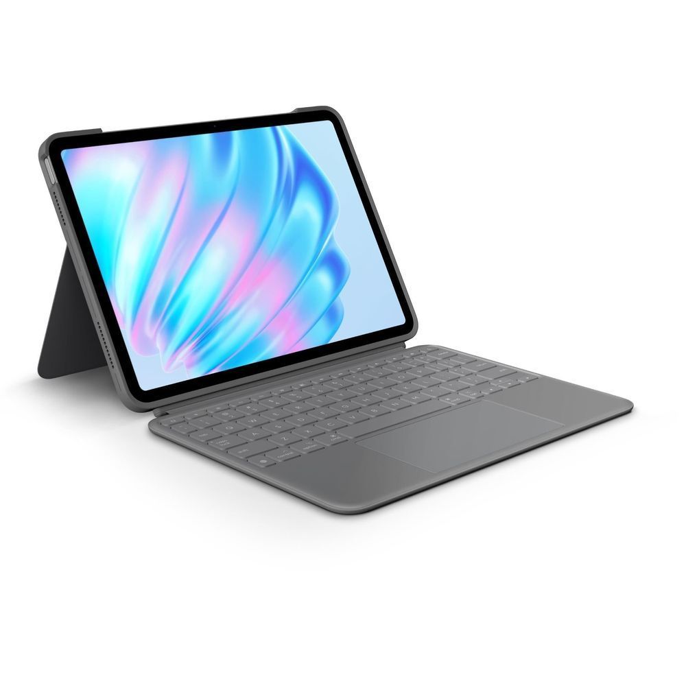 Oxford grey tablet keyboard case with fold stand and full-size keys