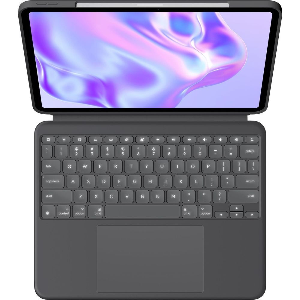 Logitech Combo Touch keyboard case for 13-inch iPad Pro, graphite, full keyboard