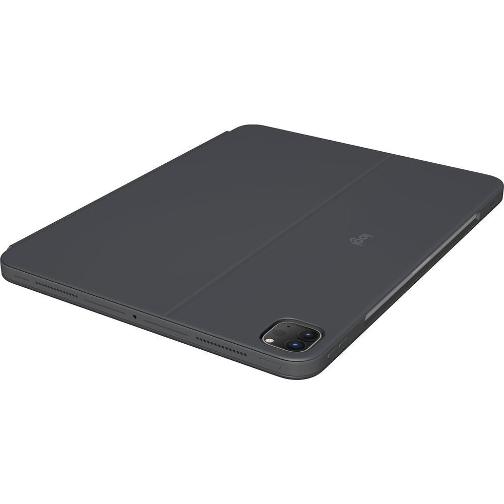 Logitech Combo Touch keyboard case back, graphite, camera cutout