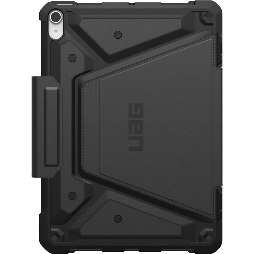Black UAG iPad Air case with camera cutout and reinforced edge rails