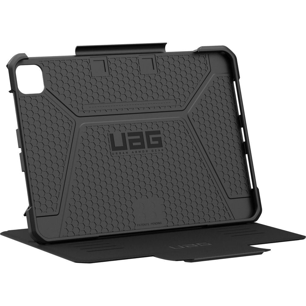UAG Metropolis SE iPad Pro 11 case on kickstand, black protective cover