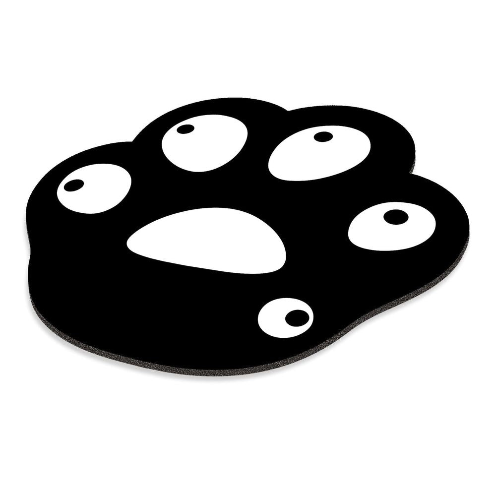 Playmax Paw Print Mouse Mat (Black/White)