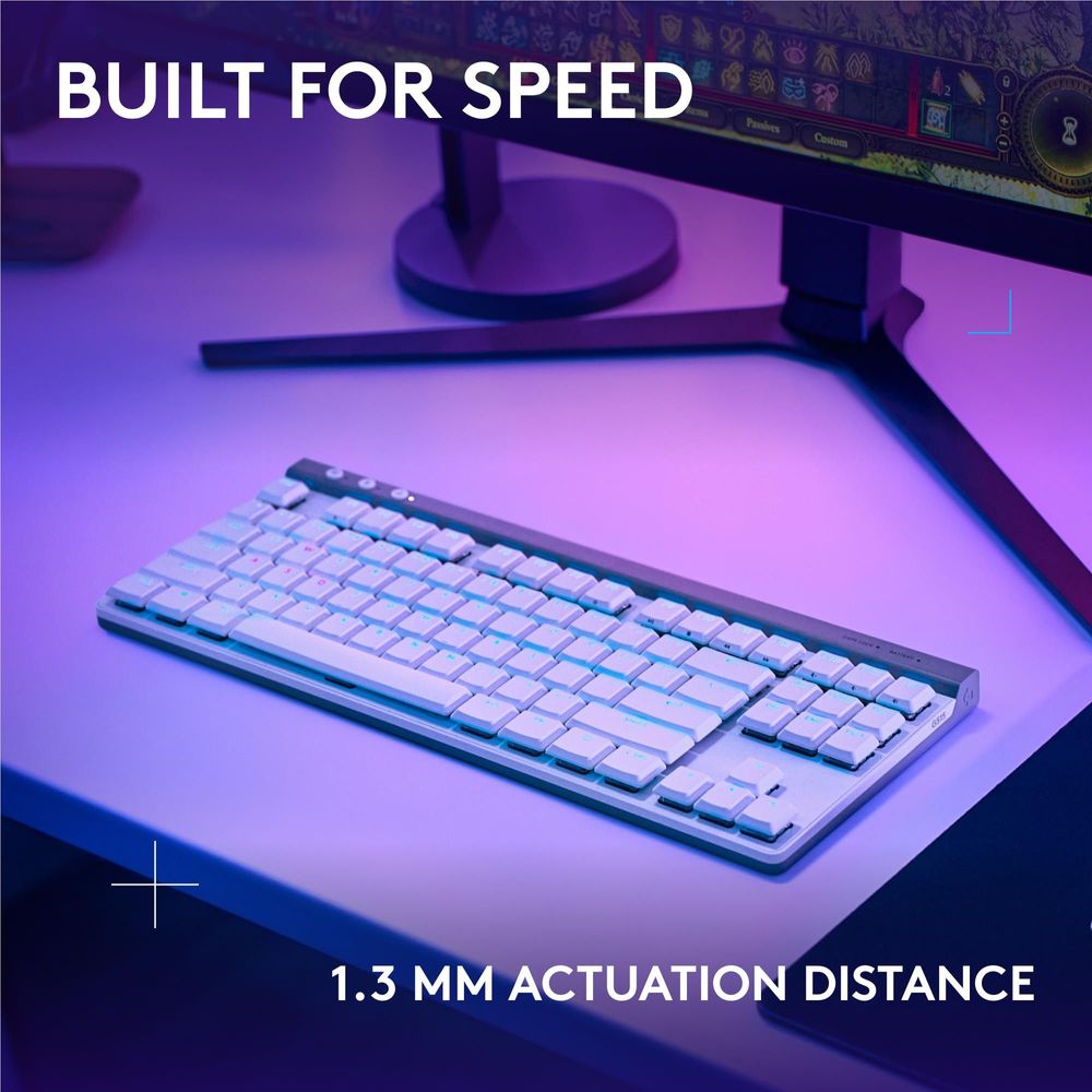 Logitech G515 LIGHTSPEED TKL Wireless Gaming Keyboard (White)