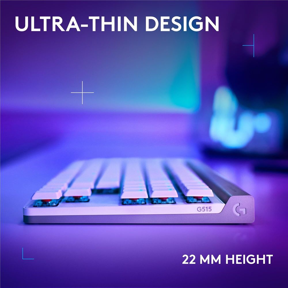Logitech G515 LIGHTSPEED TKL Wireless Gaming Keyboard (White)
