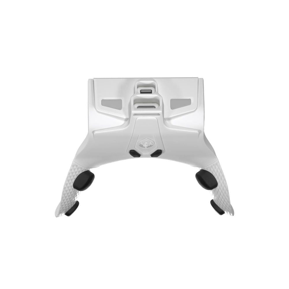 White Xbox controller strike pack back plate with textured grip pads