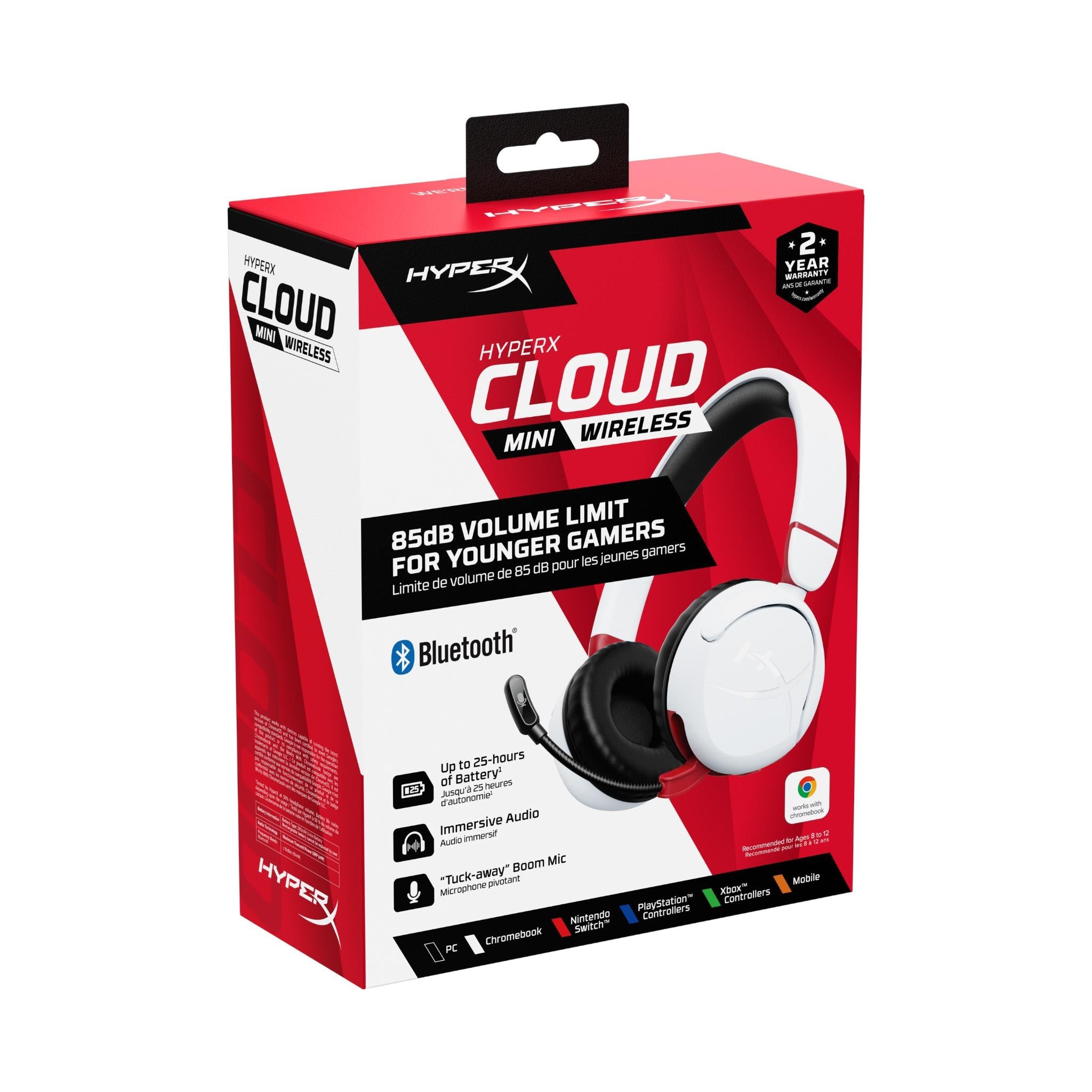 HyperX Cloud Mini Wireless Gaming Headset (White)