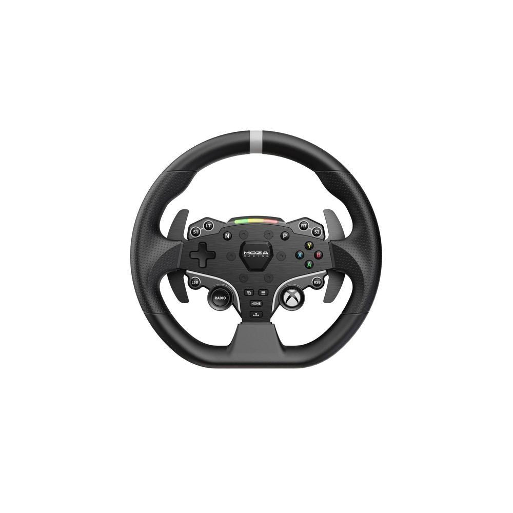 Moza Racing R3 steering wheel face with buttons and thumb controls