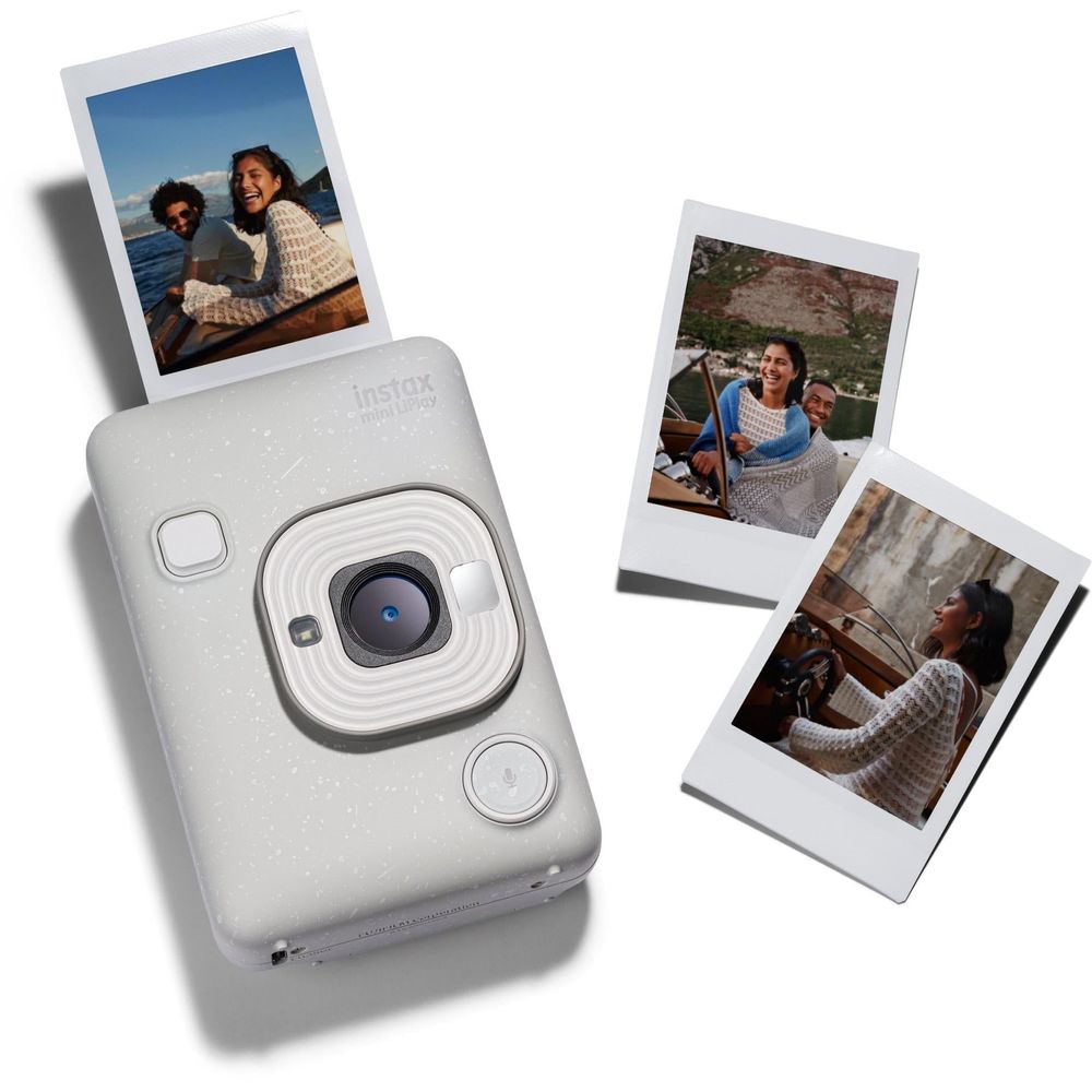 Fujifilm instax mini LiPlay C Instant Camera and Smartphone Printer (Misty White)
