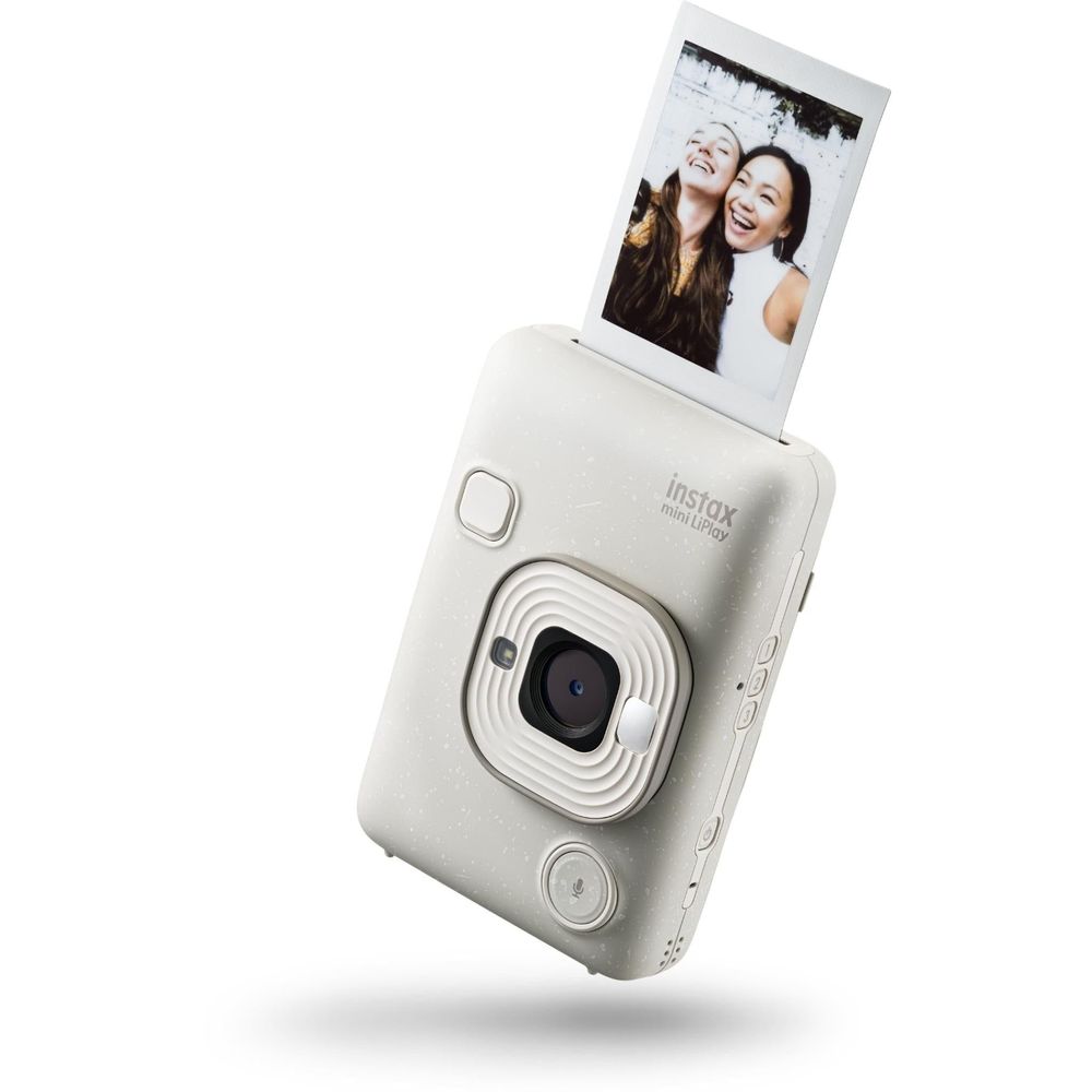 Fujifilm instax mini LiPlay C Instant Camera and Smartphone Printer (Misty White)