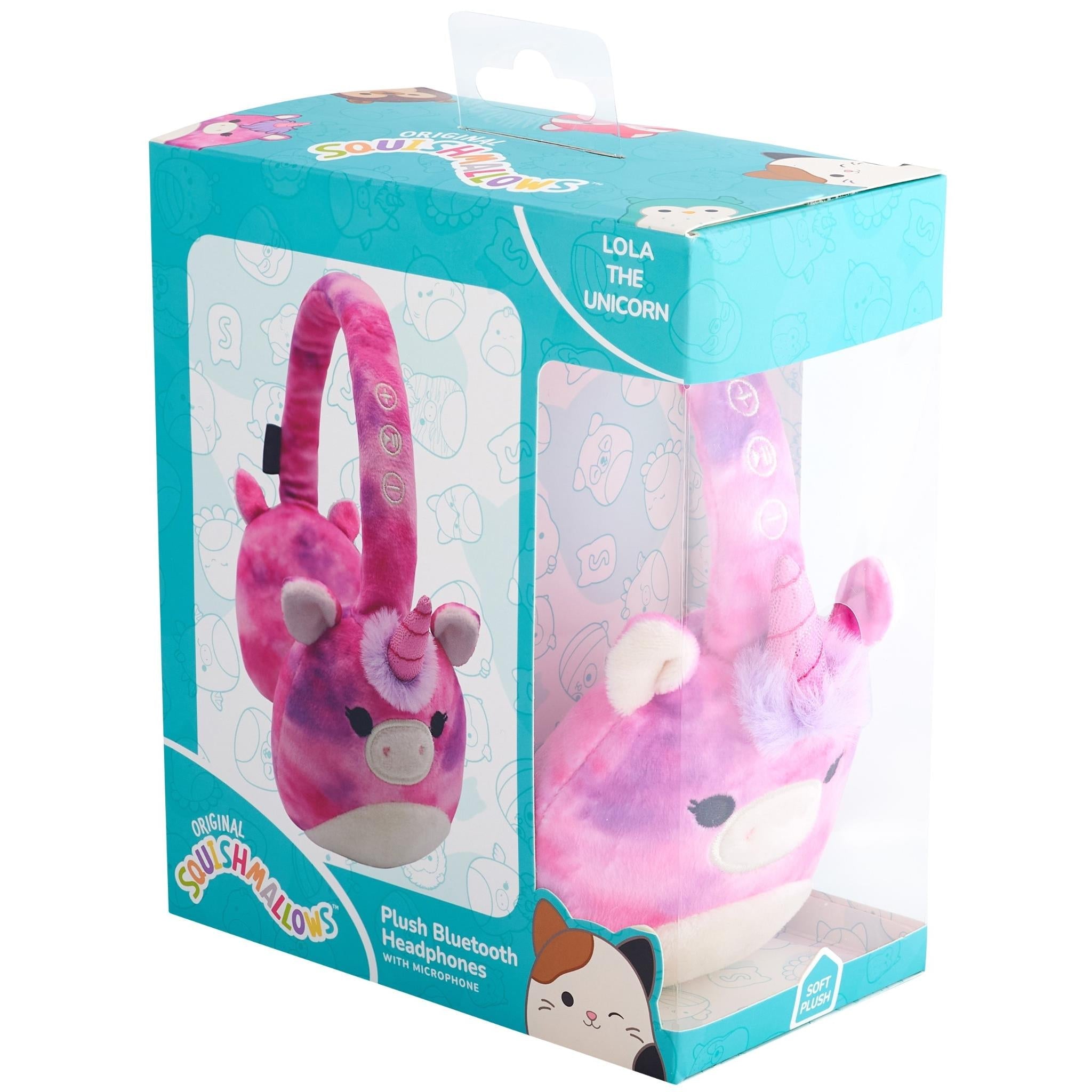Squishmallows Plush Bluetooth Wireless Headphones (Lola)