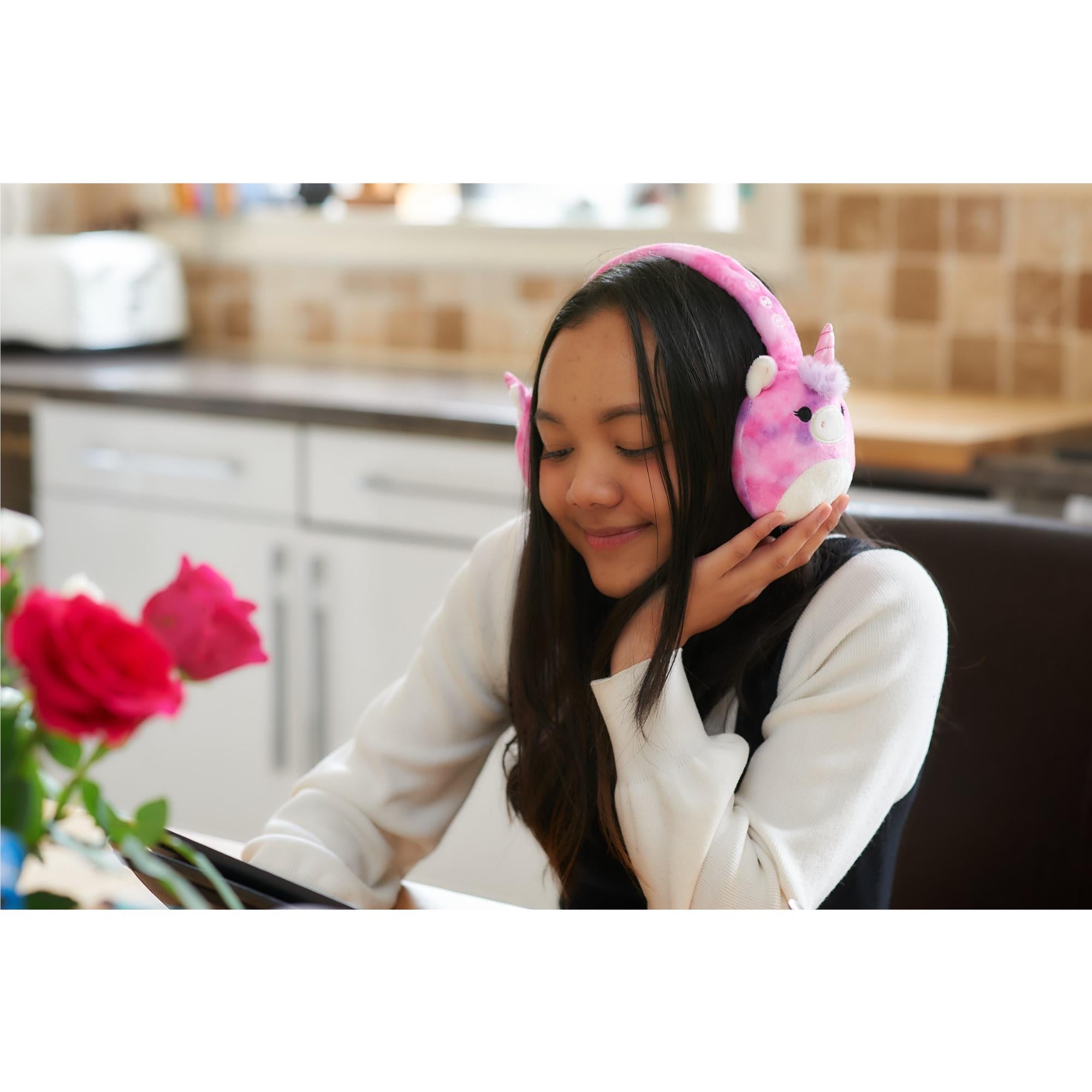 Squishmallows Plush Bluetooth Wireless Headphones (Lola)