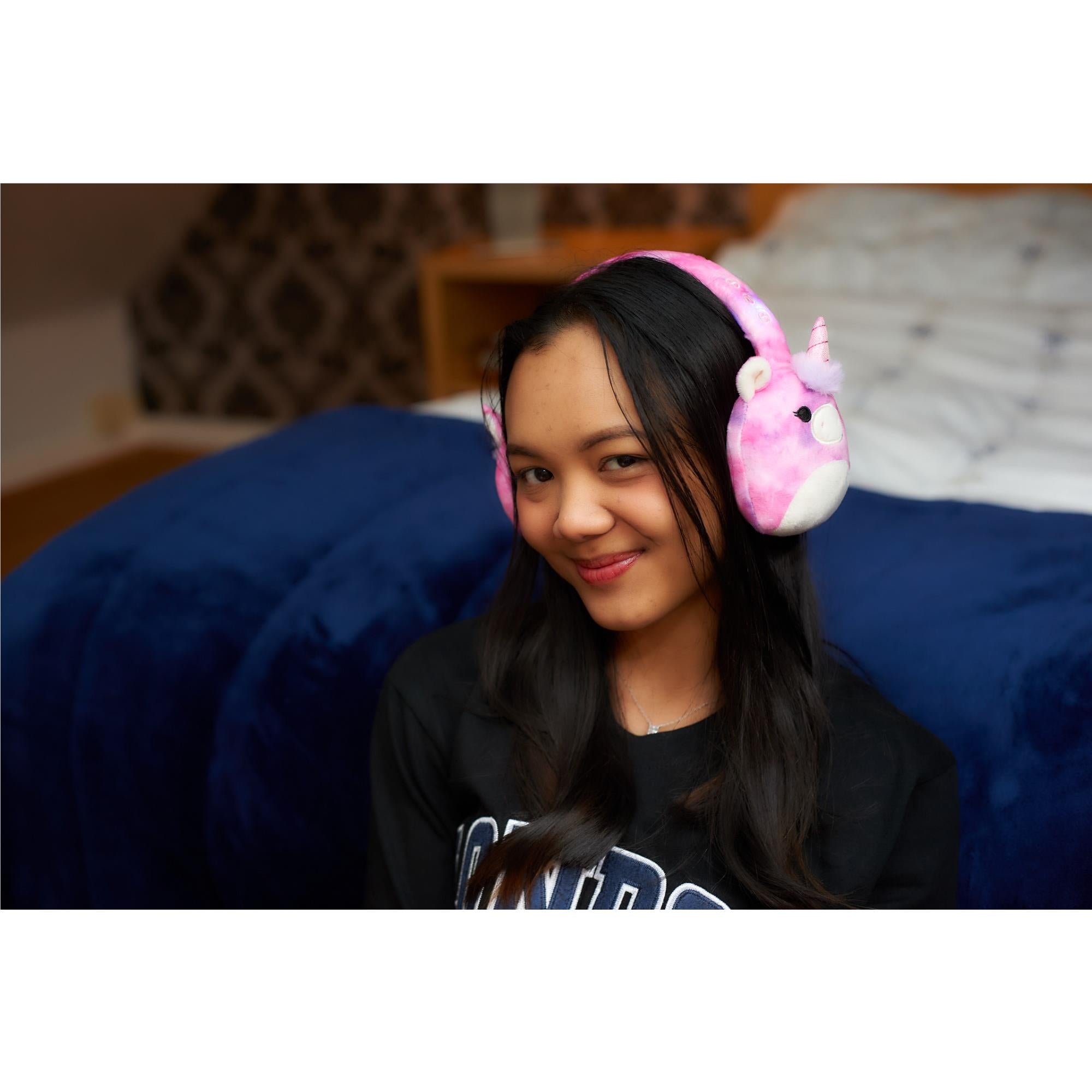 Squishmallows Plush Bluetooth Wireless Headphones (Lola)