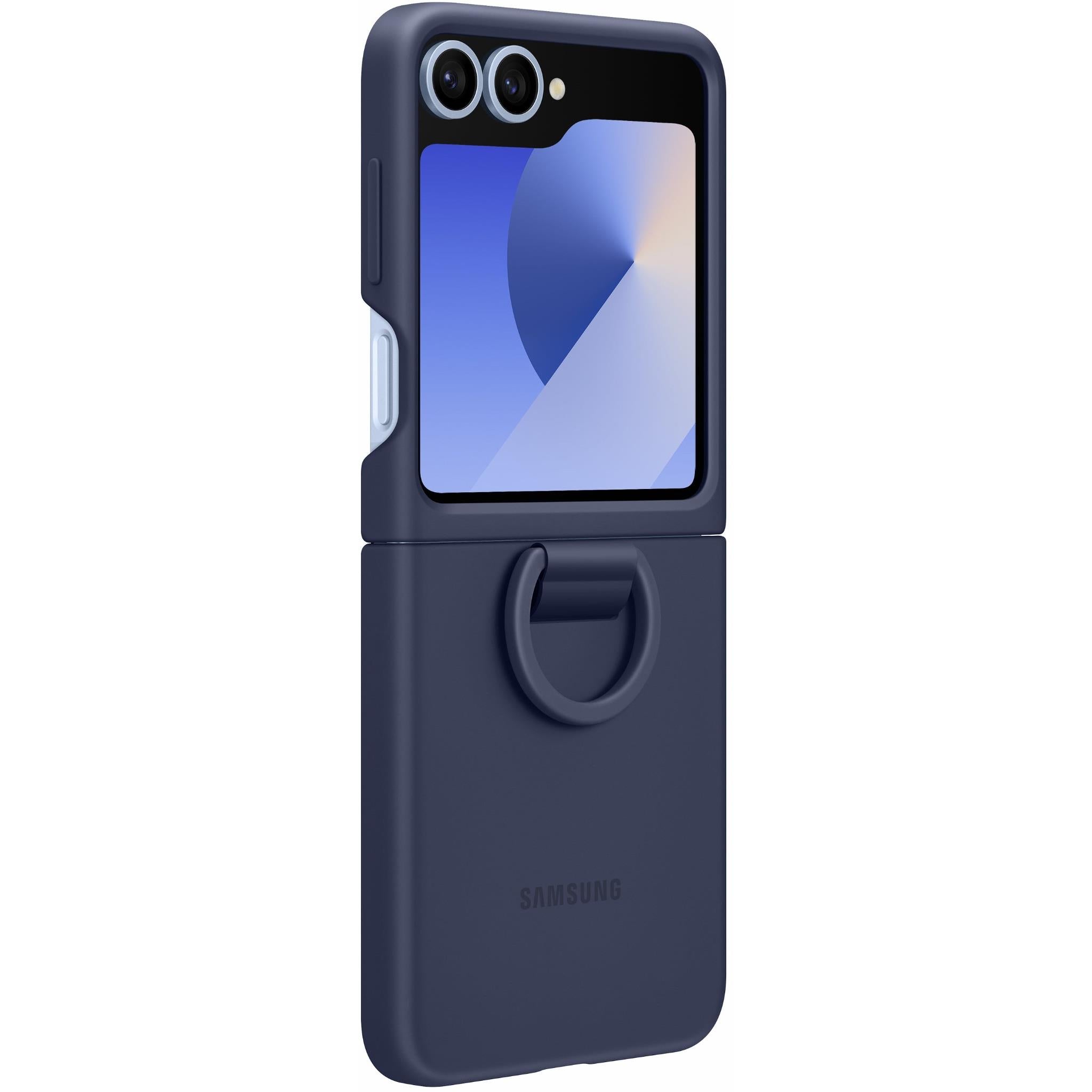 Samsung Silicone Case with Ring for Galaxy Z Flip6 (Navy)