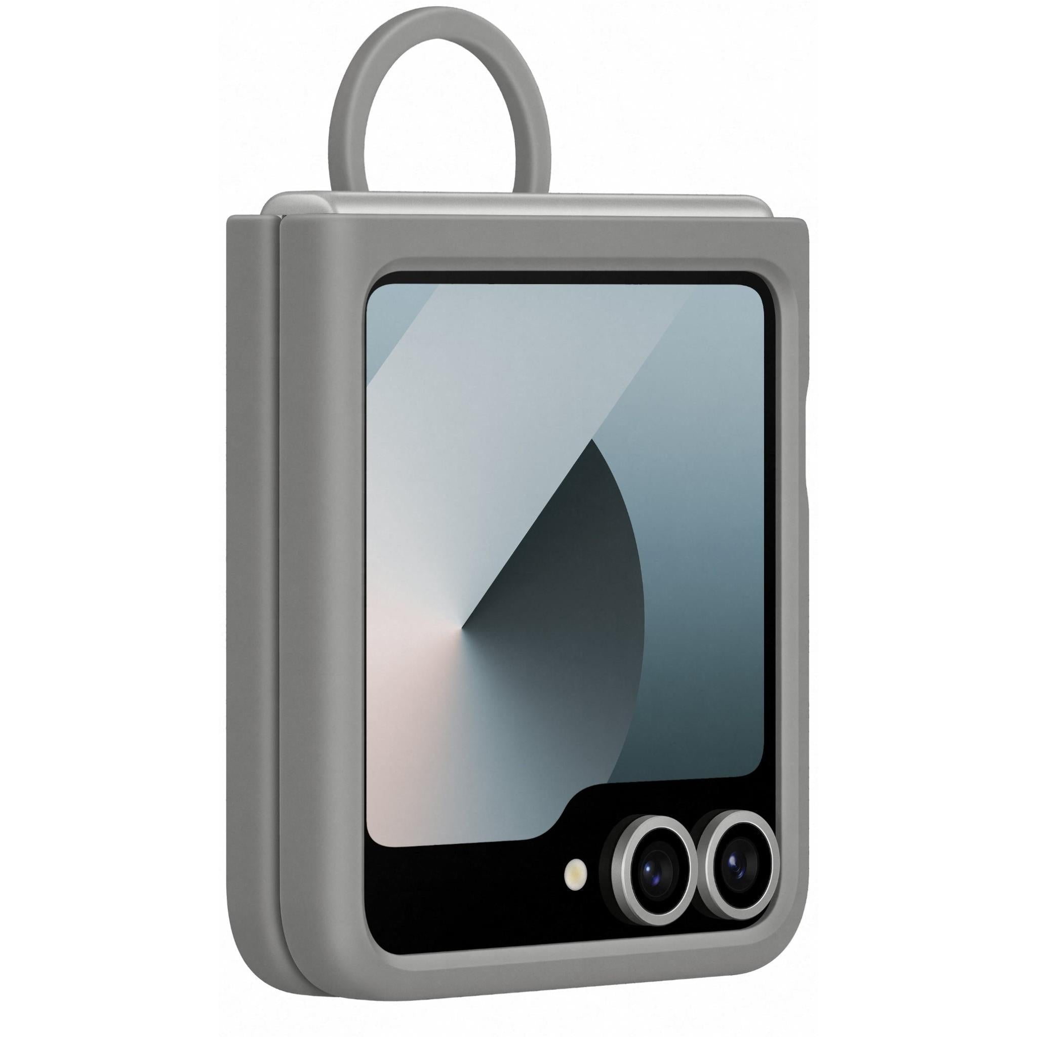 Samsung Silicone Case with Ring for Galaxy Z Flip6 (Grey)