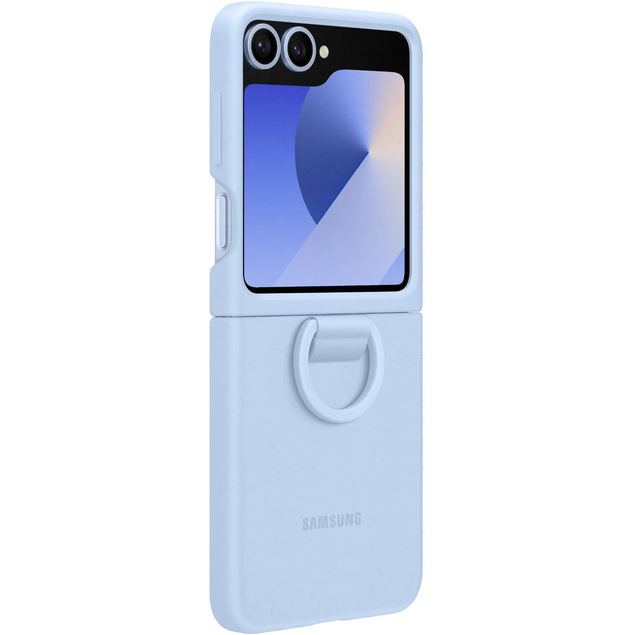 Samsung Silicone Case with Ring for Galaxy Z Flip6 (Blue)