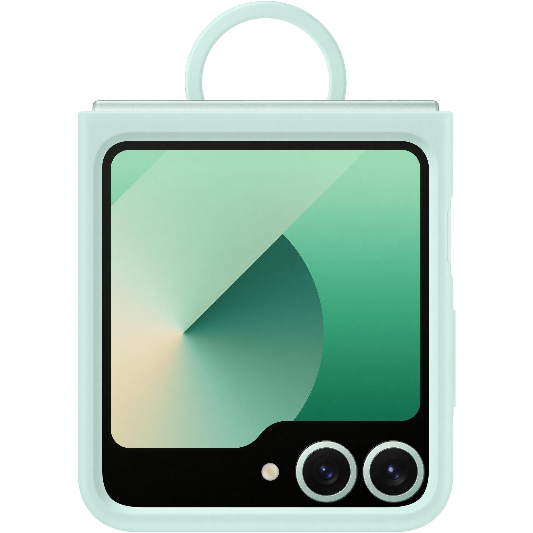 Samsung Silicone Case with Ring for Galaxy Z Flip6 (Mint)