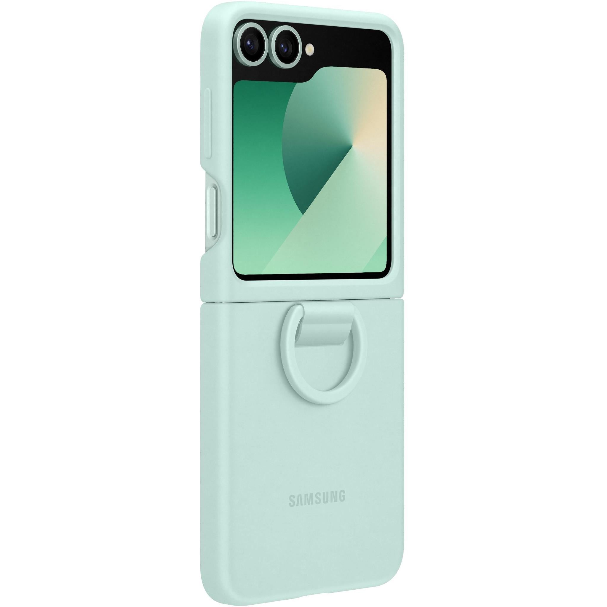 Samsung Silicone Case with Ring for Galaxy Z Flip6 (Mint)