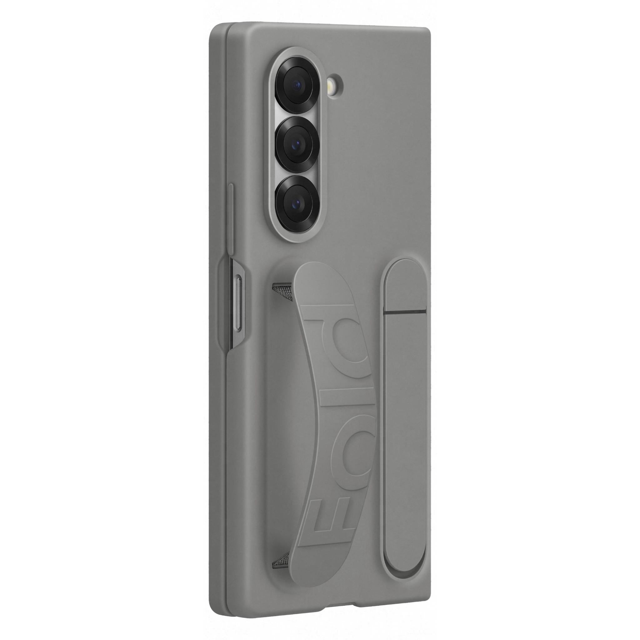 Samsung Silicone Stand Case with Grip for Galaxy Z Fold6 (Grey)