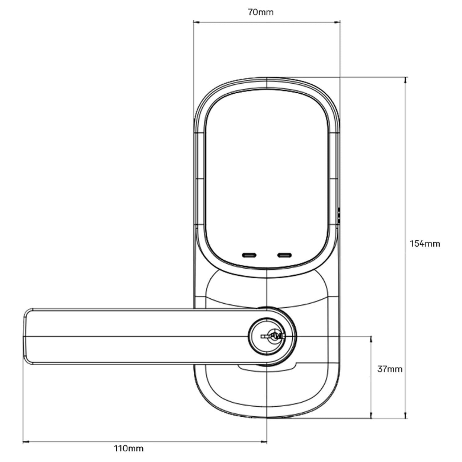 Yale Assure Keyed Digital Lever Keyed Lock (Nickel)