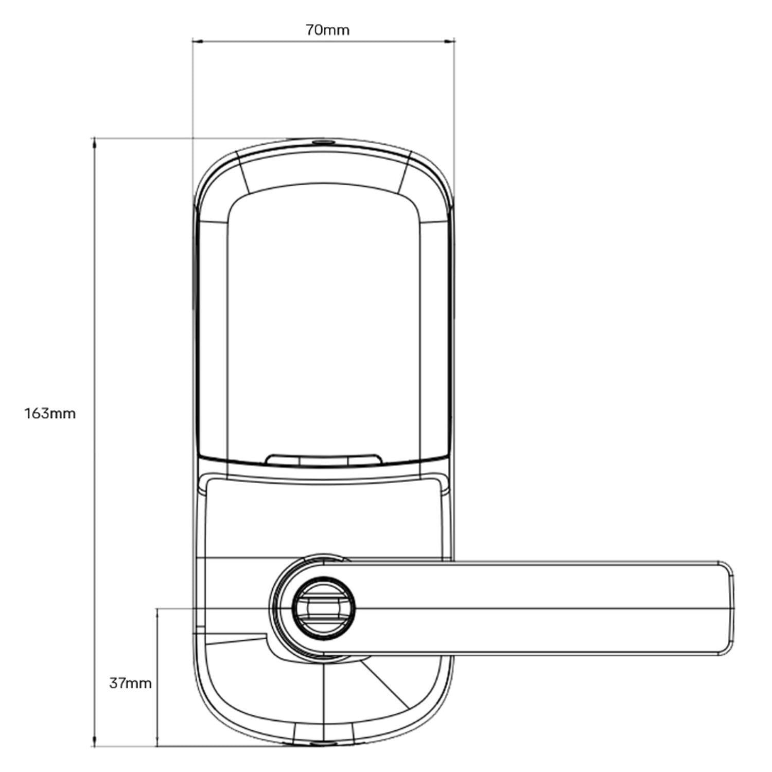 Yale Assure Keyed Digital Lever Keyed Lock (Nickel)
