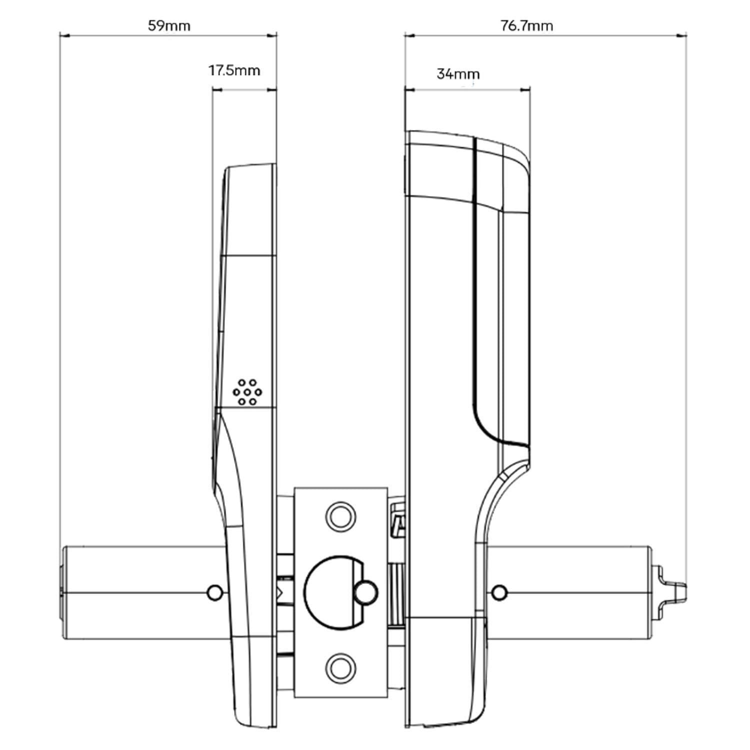 Yale Assure Keyed Digital Lever Keyed Lock (Matte Black)